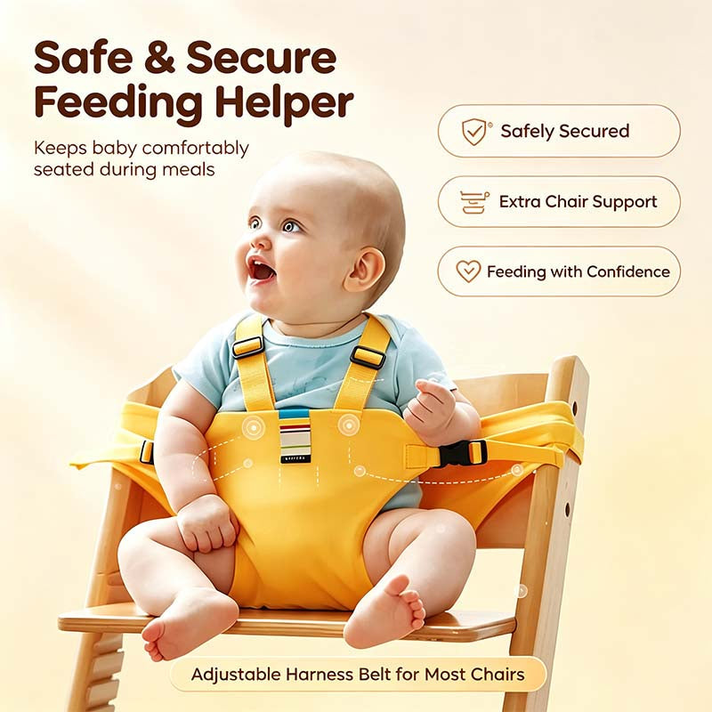 👶2026NEW-Portable Baby High Chair Harness, Adjustable Feeding Safety Seat Belt for Home & Travel