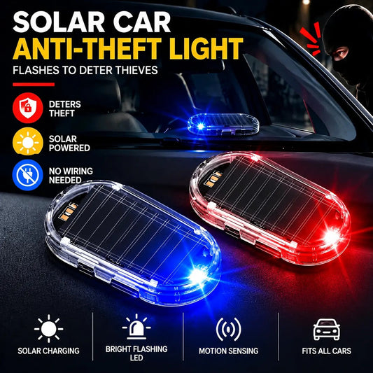 📢📢BUY ONE GET ONE FREE !! ⏰ Solar Anti-Theft LED Flashing Lamp