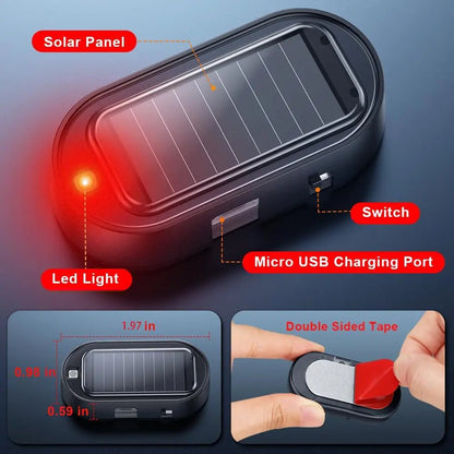 📢📢BUY ONE GET ONE FREE !! ⏰ Solar Anti-Theft LED Flashing Lamp