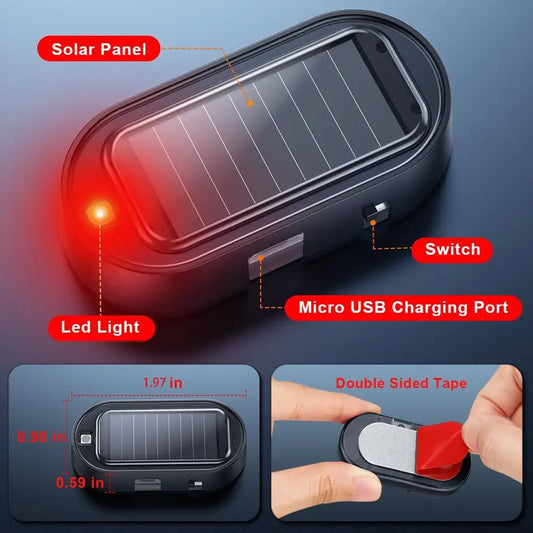 📢📢BUY ONE GET ONE FREE !! ⏰ Solar Anti-Theft LED Flashing Lamp