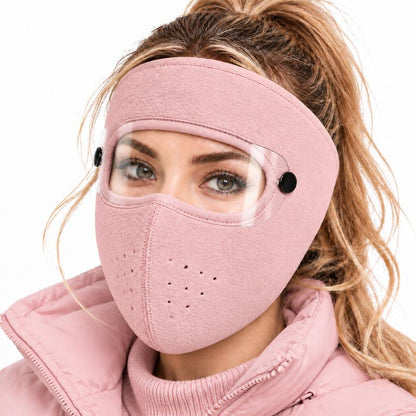 🎄🎁Winter Face Mask with Detachable Goggles, Windproof Thermal Fleece Lined Full Face Cover ❄️