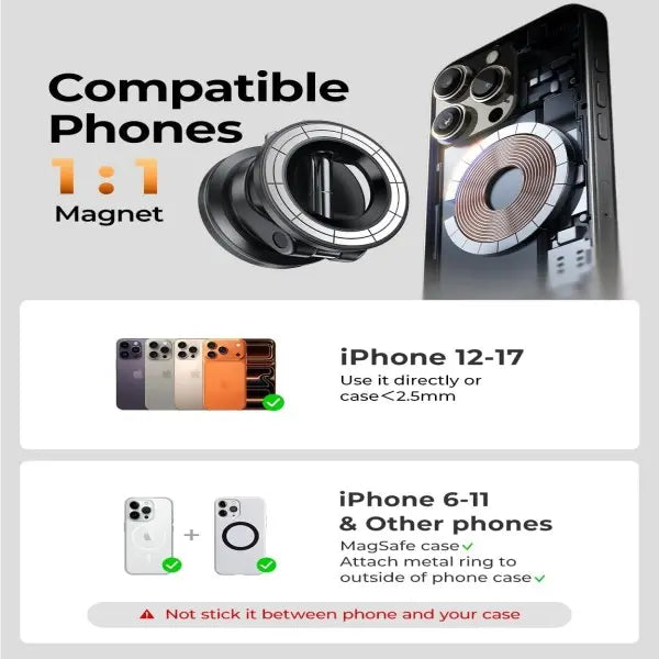 🎁Latest 2026 Upgrade-Ultra-Strong Vacuum Magnetic Phone Mount