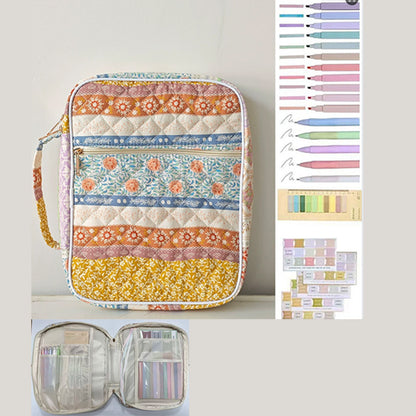 【Your Exclusive Discount】Bible Cover Case for Women Large Bible Bag, Bible Study Supplies Journaling Kit Quilted Church Bag with Handle, Puffer Carrying Case w/Tabs Accessories Easter Mothers Day Christian Gifts for Women Mom