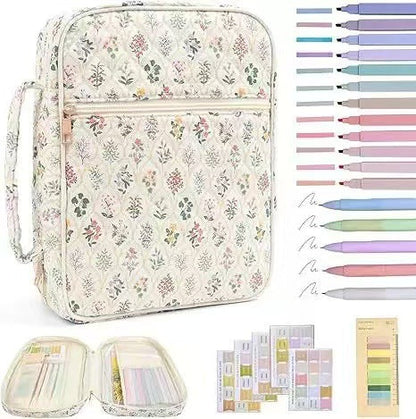 【Your Exclusive Discount】Bible Cover Case for Women Large Bible Bag, Bible Study Supplies Journaling Kit Quilted Church Bag with Handle, Puffer Carrying Case w/Tabs Accessories Easter Mothers Day Christian Gifts for Women Mom