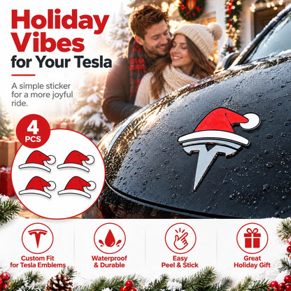 BUY ONE GET ONE FREE!🎄🎁Christmas decoration for car emblems—made of metal, not plastic, and not a sticker!