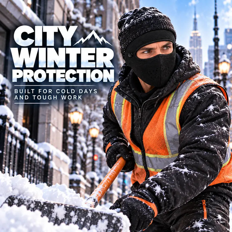 🎄🎁Winter Face Mask with Detachable Goggles, Windproof Thermal Fleece Lined Full Face Cover ❄️