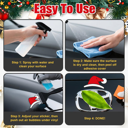 BUY ONE GET ONE FREE!🎄🎁Christmas decoration for car emblems—made of metal, not plastic, and not a sticker!