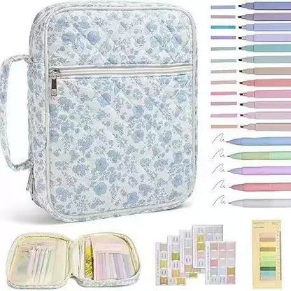 【Your Exclusive Discount】Bible Cover Case for Women Large Bible Bag, Bible Study Supplies Journaling Kit Quilted Church Bag with Handle, Puffer Carrying Case w/Tabs Accessories Easter Mothers Day Christian Gifts for Women Mom