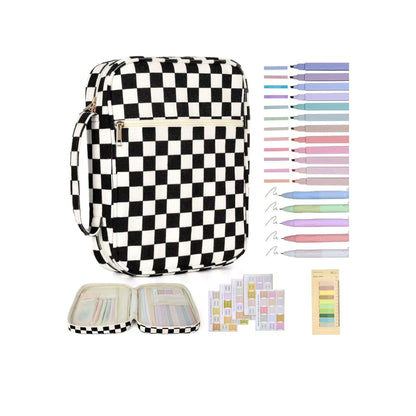 【Your Exclusive Discount】Bible Cover Case for Women Large Bible Bag, Bible Study Supplies Journaling Kit Quilted Church Bag with Handle, Puffer Carrying Case w/Tabs Accessories Easter Mothers Day Christian Gifts for Women Mom