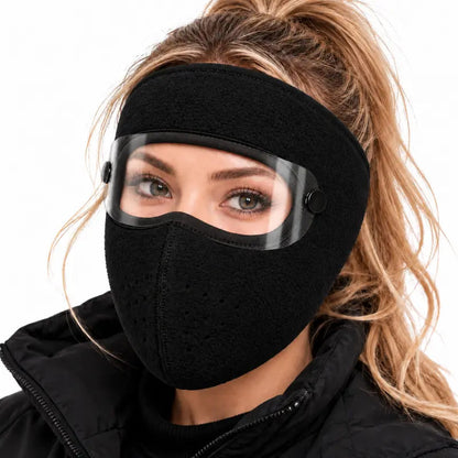 🎄🎁Winter Face Mask with Detachable Goggles, Windproof Thermal Fleece Lined Full Face Cover ❄️