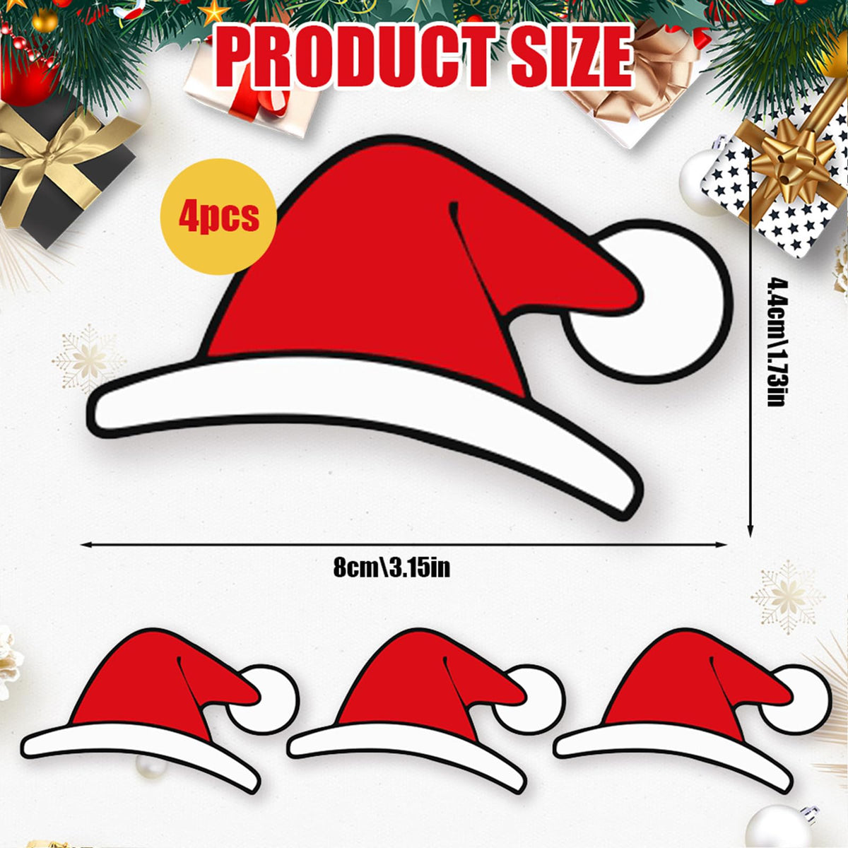 BUY ONE GET ONE FREE!🎄🎁Christmas decoration for car emblems—made of metal, not plastic, and not a sticker!