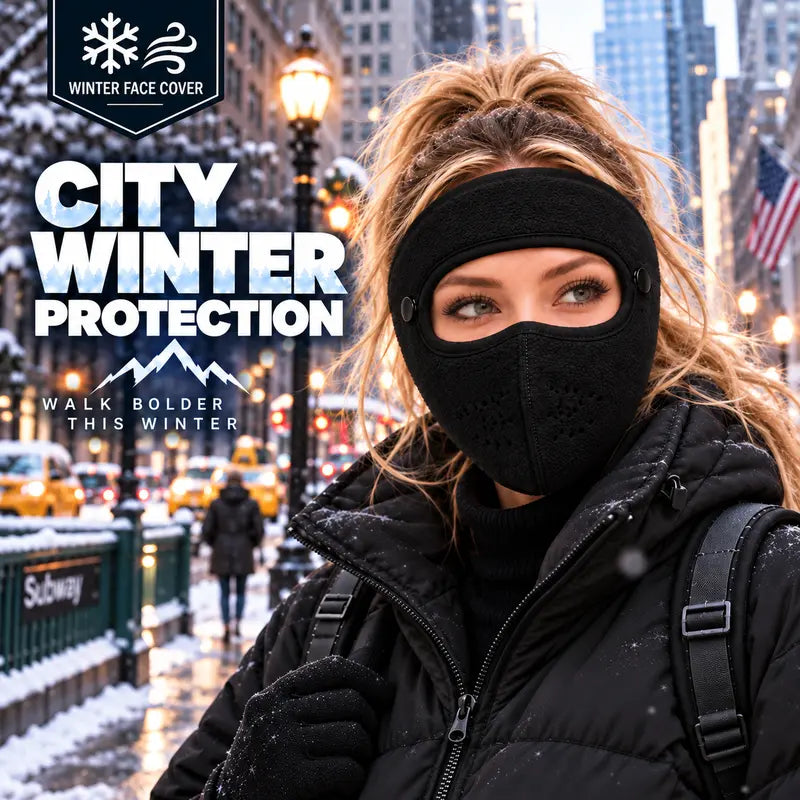 🎄🎁Winter Face Mask with Detachable Goggles, Windproof Thermal Fleece Lined Full Face Cover ❄️