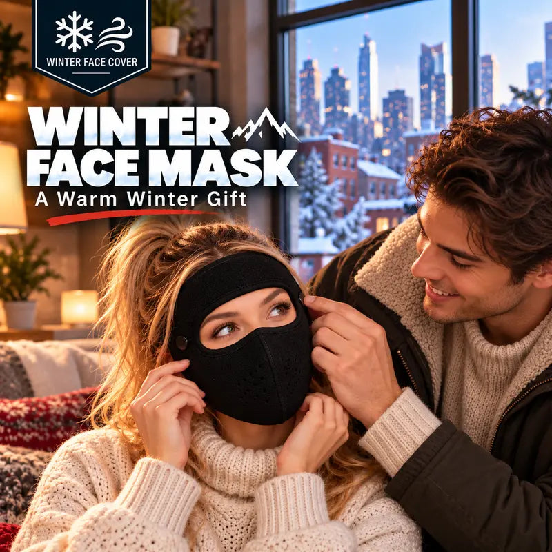 🎄🎁Winter Face Mask with Detachable Goggles, Windproof Thermal Fleece Lined Full Face Cover ❄️